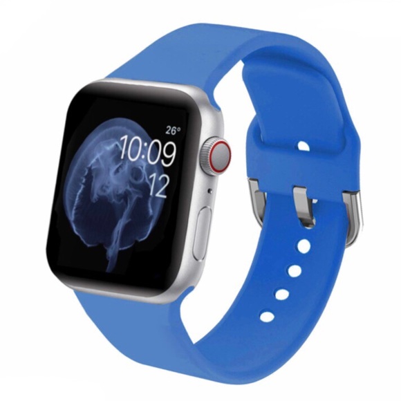 5/$20 NEW Blue Silicone Sport Band Apple Watch 44/45/49 mm M/L - Picture 4 of 9